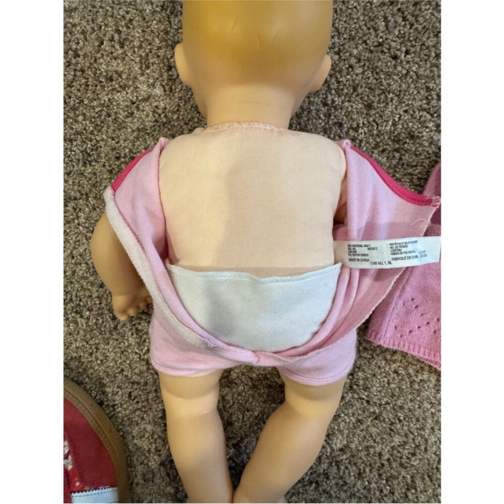 American Girl 15” Bitty Baby Doll Blonde Blue Eyes Sleepy Eyes + 4 Outfits - Picture 11 of 14